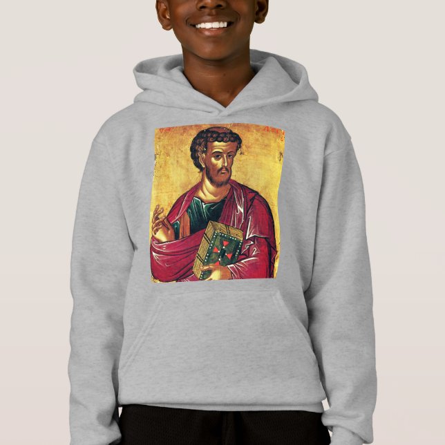 Saint Luke Evangelist Orthodox-ikonen T Shirt (Framsida)