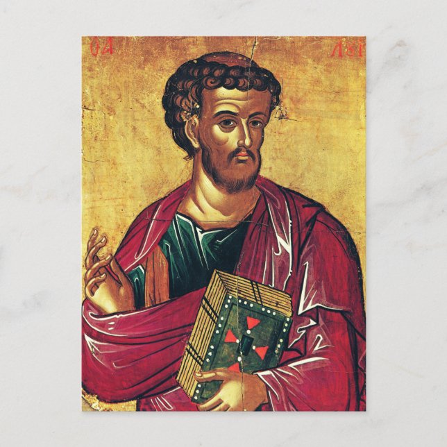 Saint Luke Evangelist Orthodox-ikonen Vykort (Framsida)