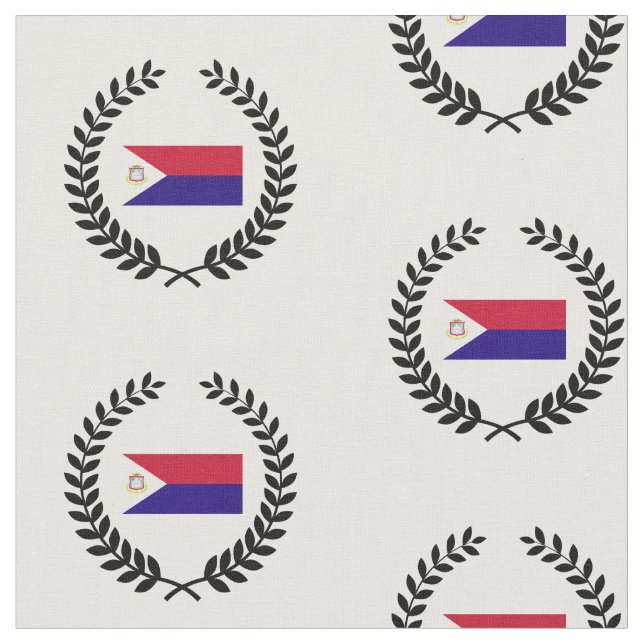 Saint Maarten Flagga Tyg (Närbild)
