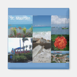 Saint Maarten Photo Collage av Khoncepts Magnet