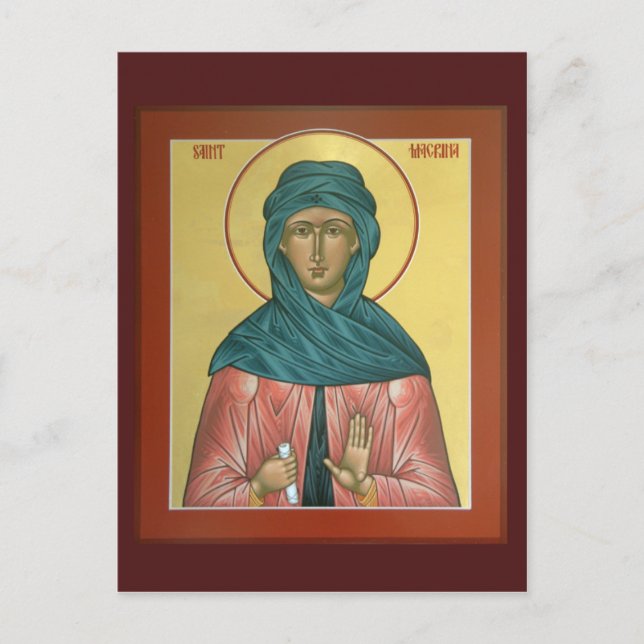 Saint Macrina Prayer-kort Vykort (Framsida)