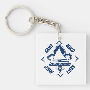 Saint Malo Britanny Frankrike Sea Sailor Logotyp