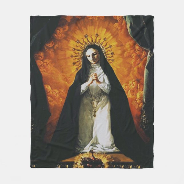Saint Margaret Mary Alacoque Fleecefilt (Framsidan)