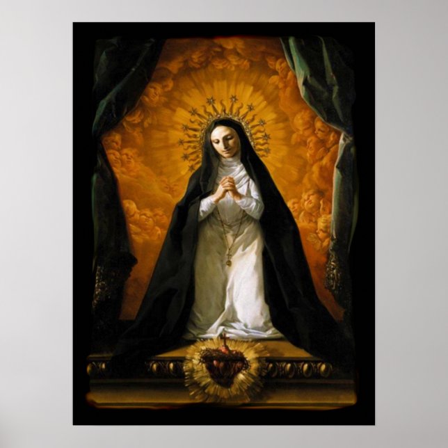 Saint Margaret Mary Alacoque Heart - Giaquinto Poster (Framsidan)