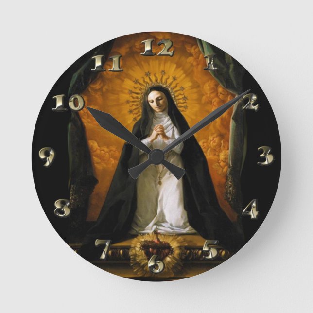 Saint Margaret Mary Alacoque Heart - Giaquinto Rund Klocka (Framsida)