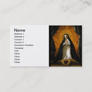 Saint Margaret Mary Alacoque Heart - Giaquinto Visitkort