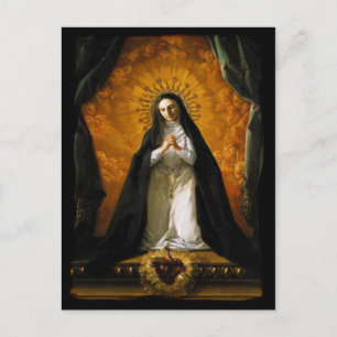 Saint Margaret Mary Alacoque Heart - Giaquinto Vykort