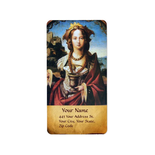 SAINT MARIA MAGDALENE ADRESSETIKETT (Framsidan)
