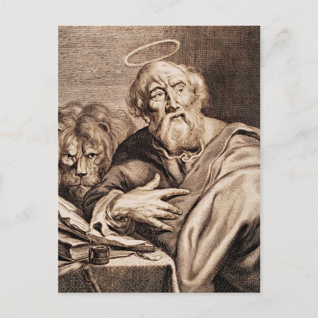 Saint Mark Evangelist och Martyr Vykort (Framsida)