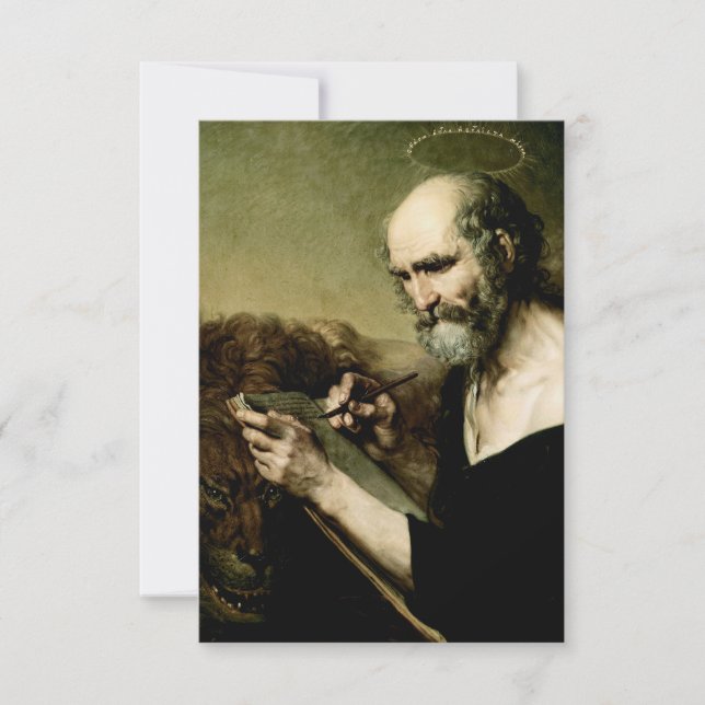 Saint Mark the Evangelist Holy Card Tack Kort (Framsida)