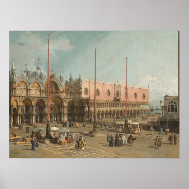 Saint Mark's, Venedig - Canaletto Fine Art Poster (Framsidan)