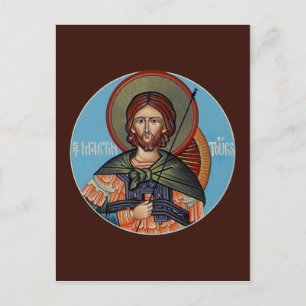 Saint Martin av Tours Prayer Card Vykort