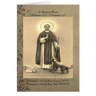 Saint Martin De Porres Prayer Hälsningskort