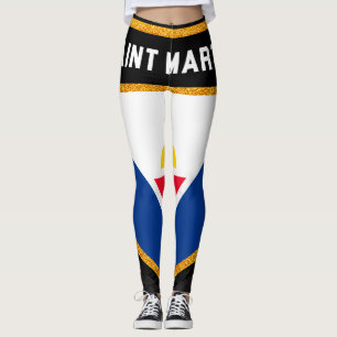 Saint Martin Flagga Leggings