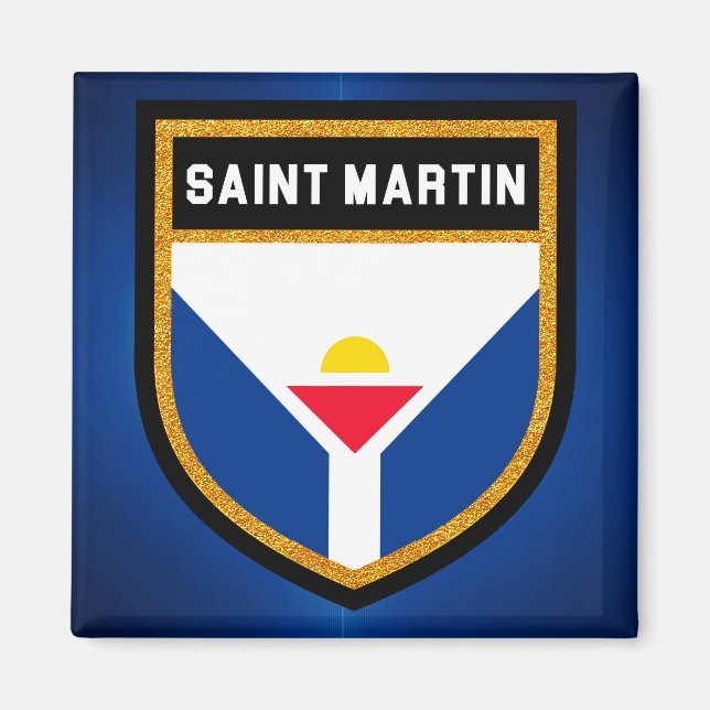 Saint Martin Flagga Magnet (Framsidan)