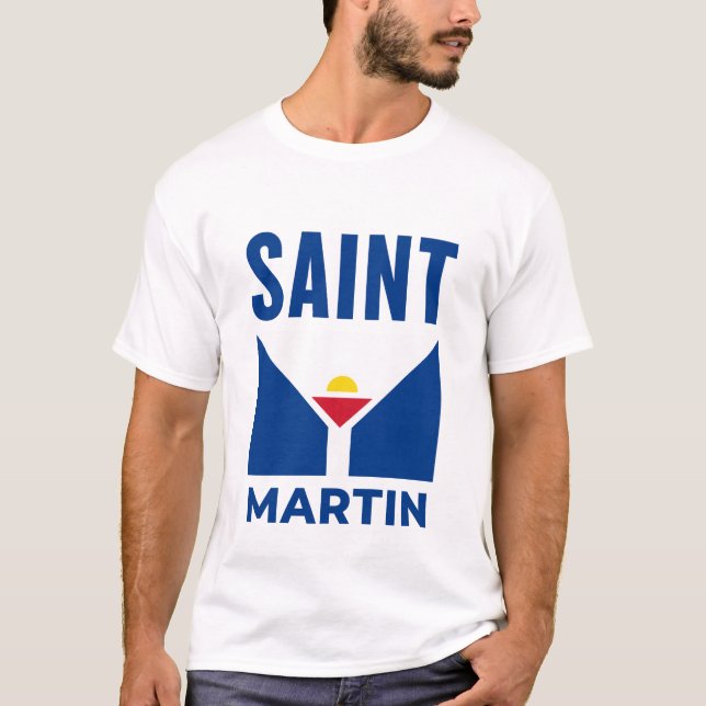 Saint Martin flagga T Shirt (Framsida)