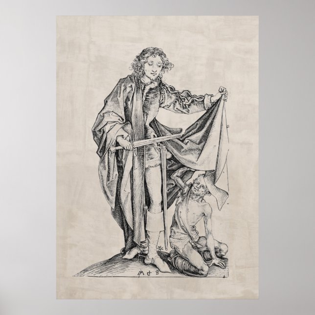Saint Martin med en Beggar Poster (Framsidan)