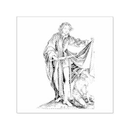 Saint Martin med en Beggar Självfärgande Stämpel