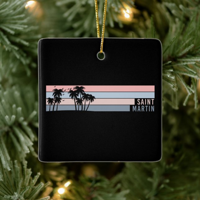 Saint Martin St Maarten Island Julgransprydnad Keramik (Träd)