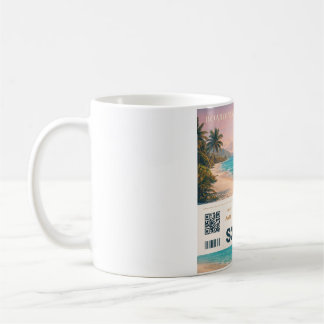 Saint Martin SXM Boarding Pass Sunset Kaffemugg