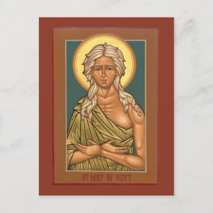 Saint Mary av Egypten Prayer Card Vykort