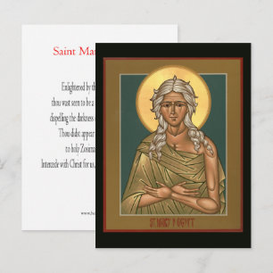 Saint Mary av Egypten Prayer Card Vykort