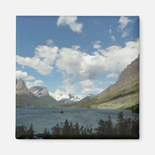 Saint Mary Lake II vid Glacier National Park Magnet (Framsidan)