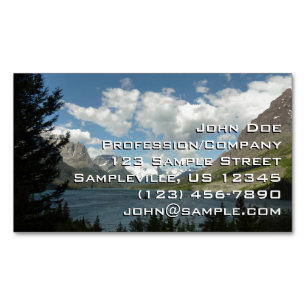 Saint Mary Lake II vid Glacier National Park Magnetiska Visitkort