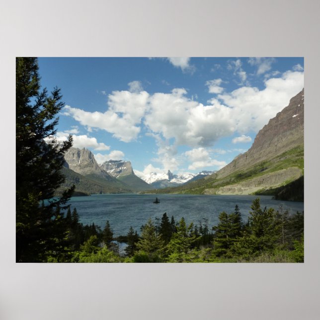 Saint Mary Lake II vid Glacier National Park Poster (Framsidan)