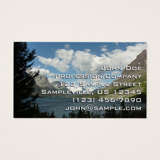 Saint Mary Lake II vid Glacier National Park Visitkort (Framsidan)