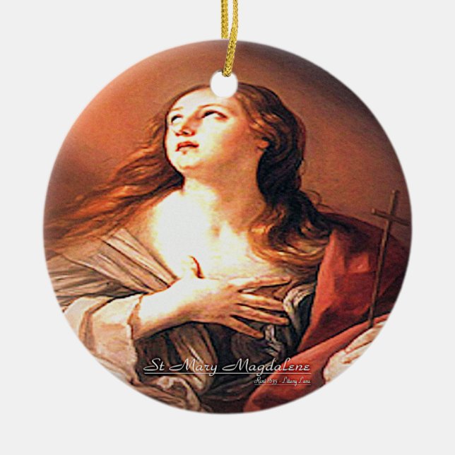 Saint Mary Magdalen Julgransprydnad Keramik (Framsidan)