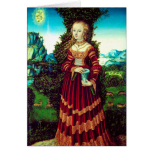 SAINT MARY MAGDALENE ,Brown Parchment Hälsningskort
