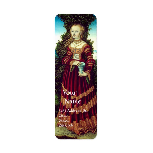 SAINT MARY MAGDALENE ,Brown Parchment Returadress Etikett (Framsidan)