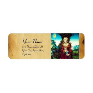 SAINT MARY MAGDALENE ,Brown Parchment Returadress Etikett