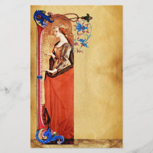 SAINT MARY MAGDALENE FLORENTINE BLOMMIGT PARCHMENT BREVPAPPER