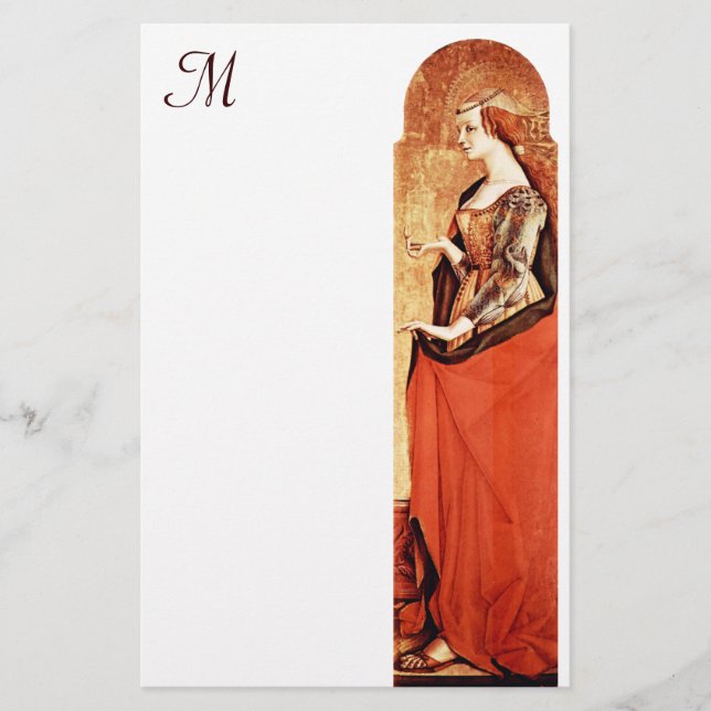 SAINT MARY MAGDALENE MONOGRAM Guld,Red,White Brevpapper (Framsida)