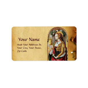 SAINT MARY MAGDALENE Parchment Adressetikett