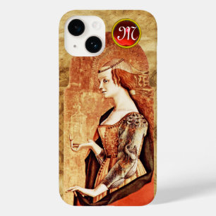 SAINT MARY MAGDALENE Parchment Ruby Gem Monogram