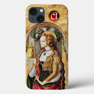 SAINT MARY MAGDALENE Parchment Ruby Gem Monogram