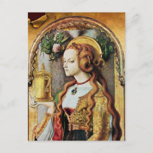 SAINT MARY MAGDALENE Parchment Vykort