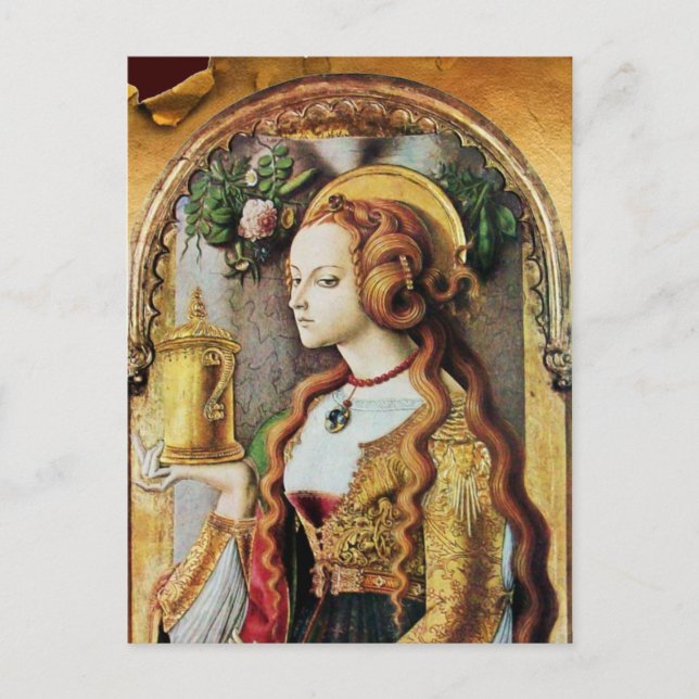 SAINT MARY MAGDALENE Parchment Vykort (Framsida)