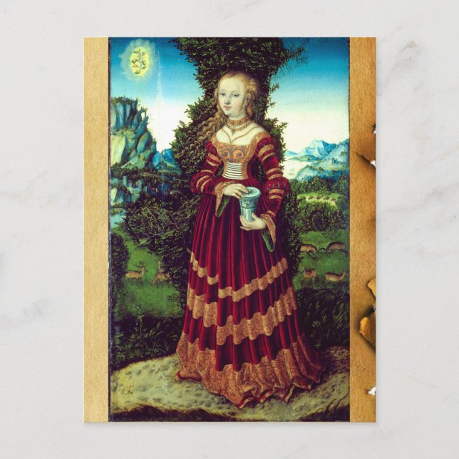 SAINT MARY MAGDALENE Parchment Vykort (Framsida)