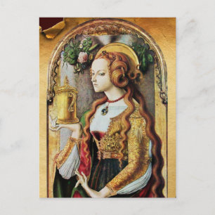 SAINT MARY MAGDALENE Parchment Vykort
