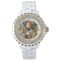 SAINT MARY MAGDALENE Rosa Gemstones ,White