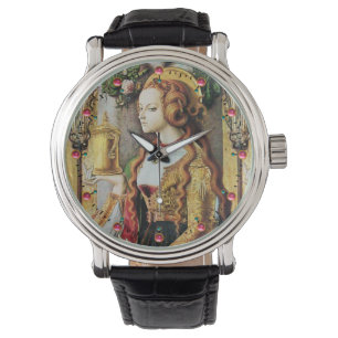 SAINT MARY MAGDALENE Rosa Gemstones Wrist Watch Armbandsur