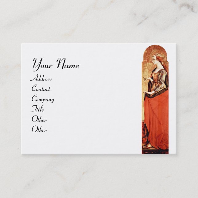 SAINT MARY MAGDALENE White Visitkort (Framsida)