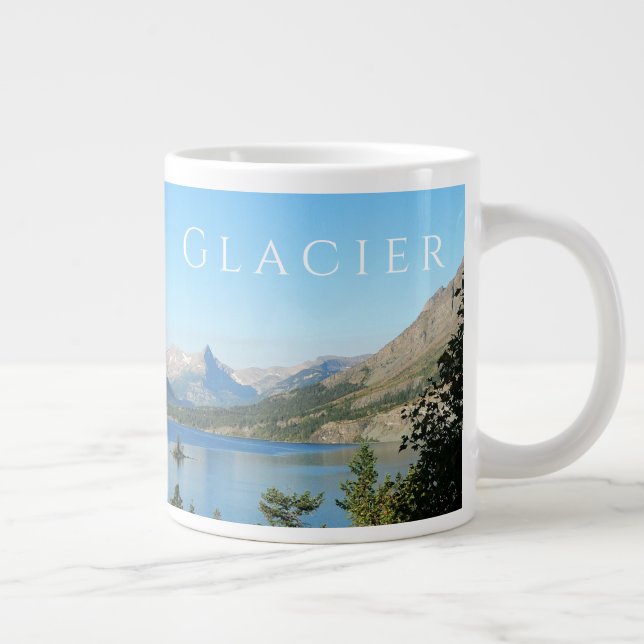 Saint Mary Sjö, bergen, Glacier National Park Jumbo Mugg (Höger)