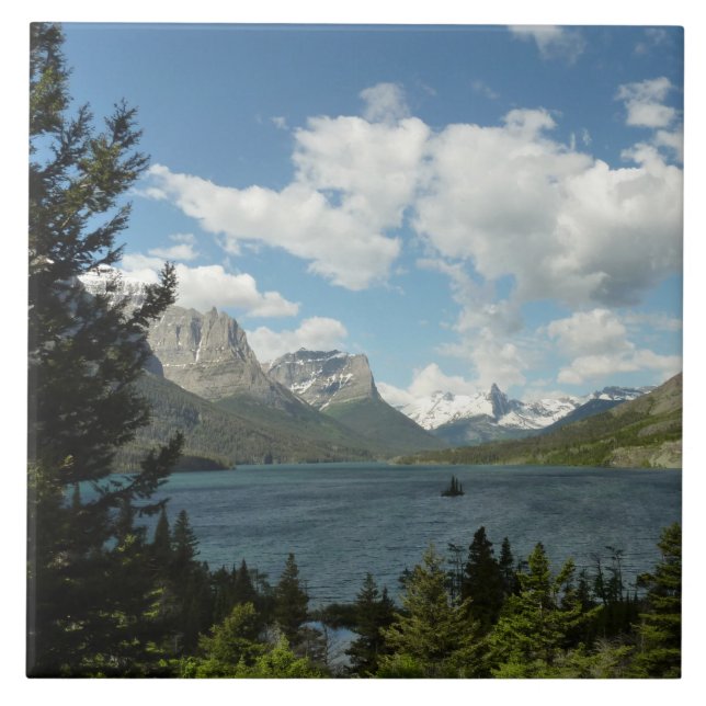 Saint Mary Sjö II i Glacier nationalpark Kakelplatta (Framsidan)