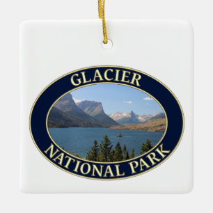 Saint Mary Sjö vid Glacier nationalpark Julgransprydnad Keramik