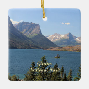 Saint Mary Sjö vid Glacier nationalpark Julgransprydnad Keramik